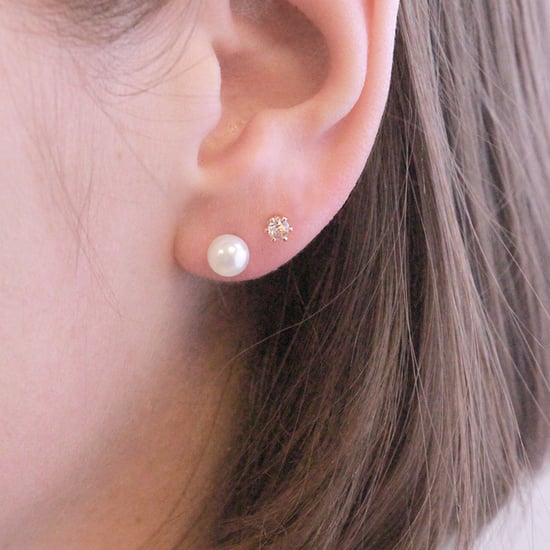 Pendientes Solitaire S - Oro rosa y cristal - Image 2