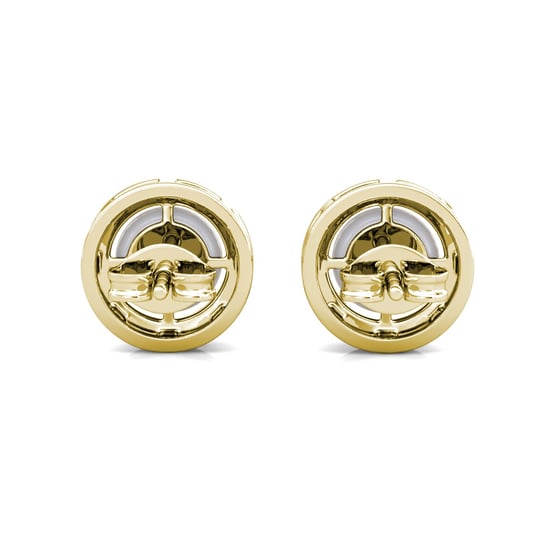 Pendientes de perlas circulares - Oro y cristal - Image 4