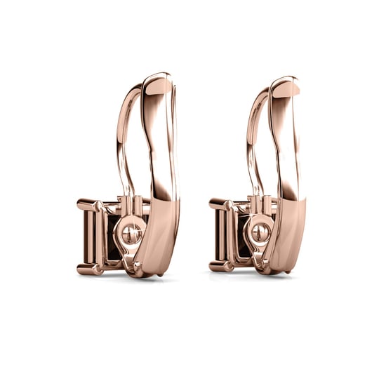 Pendientes cuadrados en oro rosa y negro - Image 6