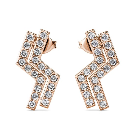 Pendientes Brontide - Oro rosa y cristal - Image 2