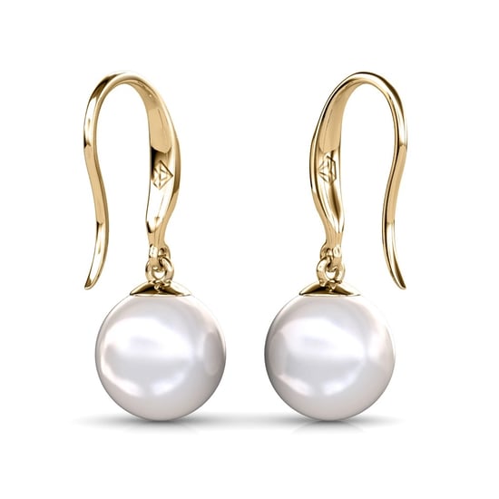 Pendientes de gancho de perla - Oro y cristal - Image 4