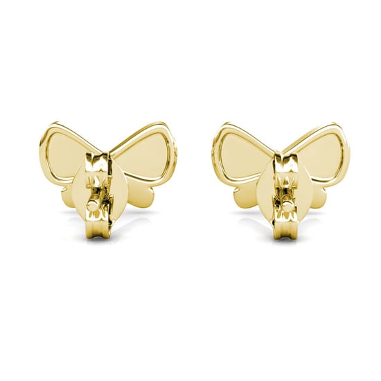 Pendientes de lazo de mariposa - Oro y cristal - Image 4