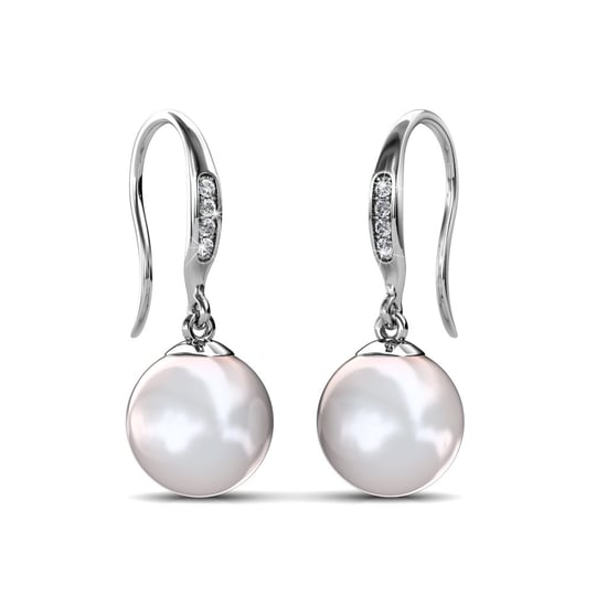 Pendientes de gancho de perla - Plata y cristal - Image 2