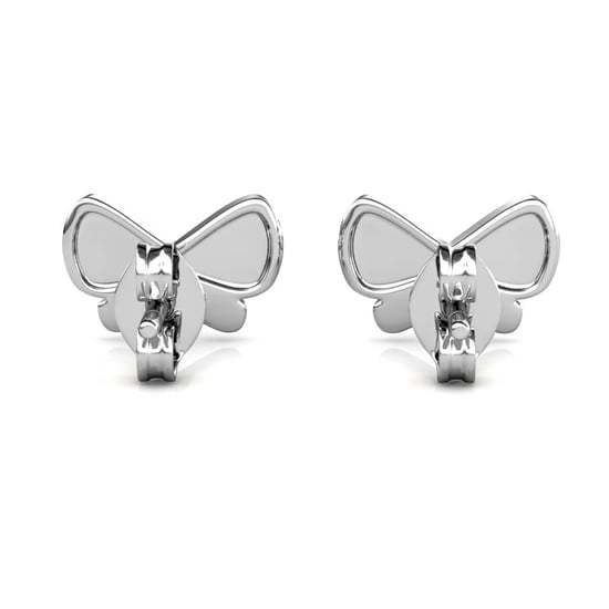 Pendientes de lazo de mariposa - Plata y cristal - Image 4