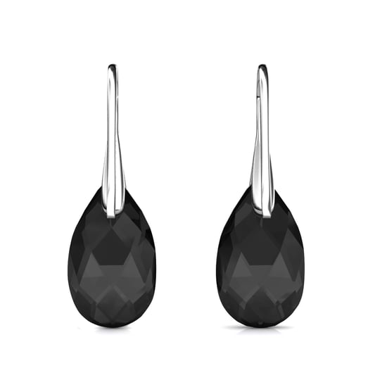 Pendientes con forma de lágrima y gancho - Plata y negro - Image 5