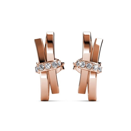Pendientes de lazo luminoso - Oro rosa y cristal - Image 2