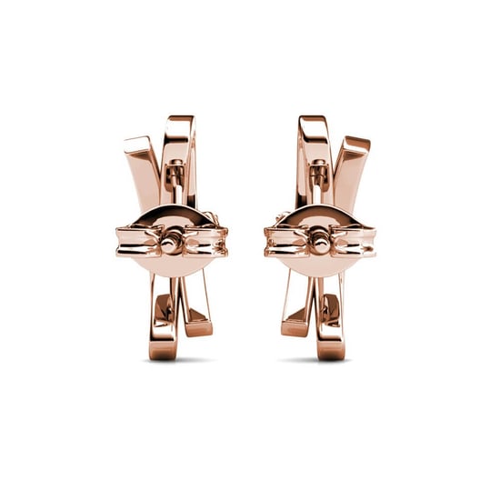 Pendientes de lazo luminoso - Oro rosa y cristal - Image 3