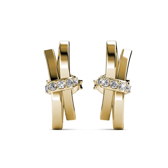 Pendientes de lazo luminoso - Oro y cristal - Image 2
