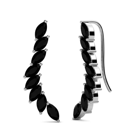 Pendientes Clematis - Plata y Negro - Image 1