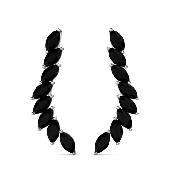 Pendientes Clematis - Plata y Negro - Image 3