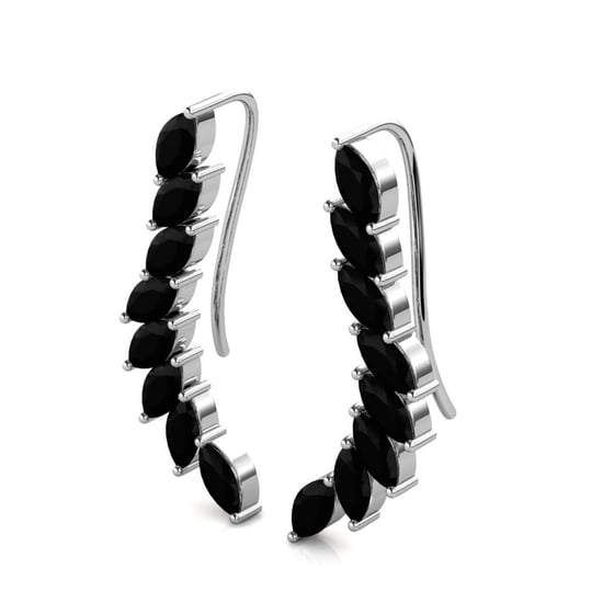 Pendientes Clematis - Plata y Negro - Image 4