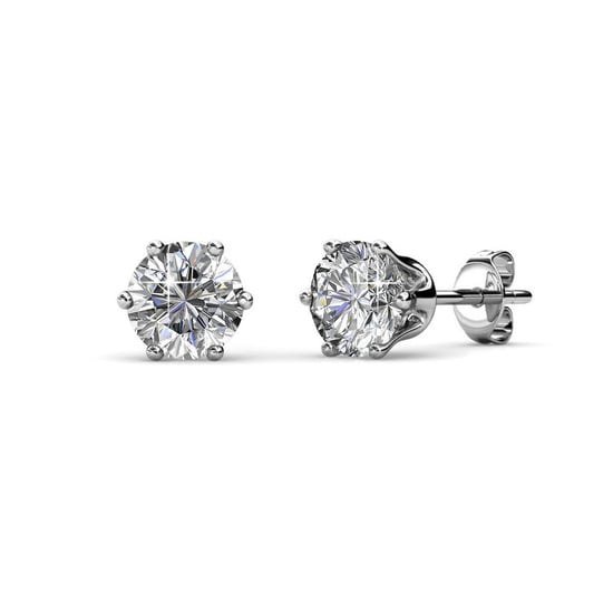 Pendientes Solitaire M - Plata y Cristal - Image 1
