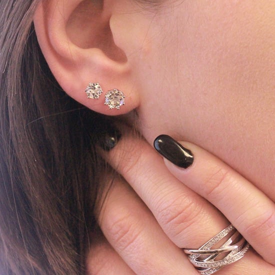 Pendientes Solitaire M - Plata y Cristal - Image 2
