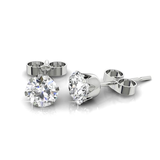 Pendientes Solitaire M - Plata y Cristal - Image 4