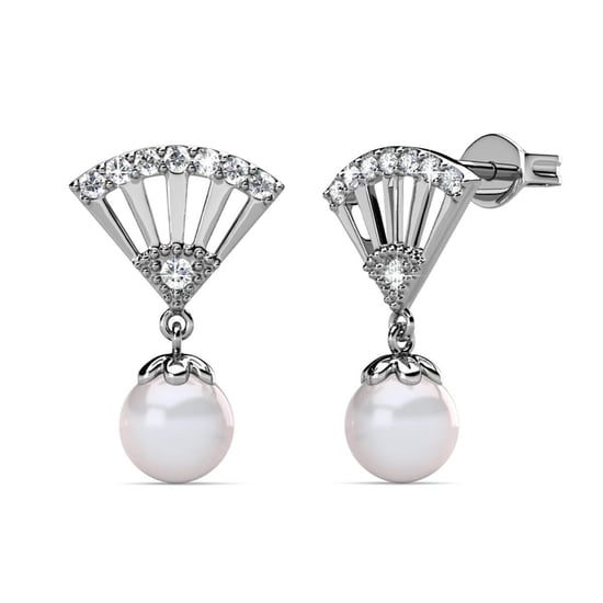 Pendientes de Perla Ingride - Plata y Cristal - Image 1