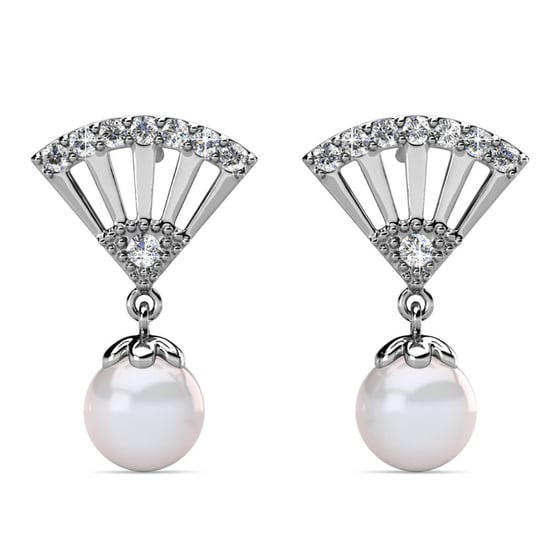 Pendientes de Perla Ingride - Plata y Cristal - Image 2