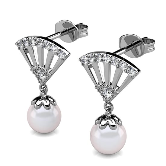 Pendientes de Perla Ingride - Plata y Cristal - Image 3