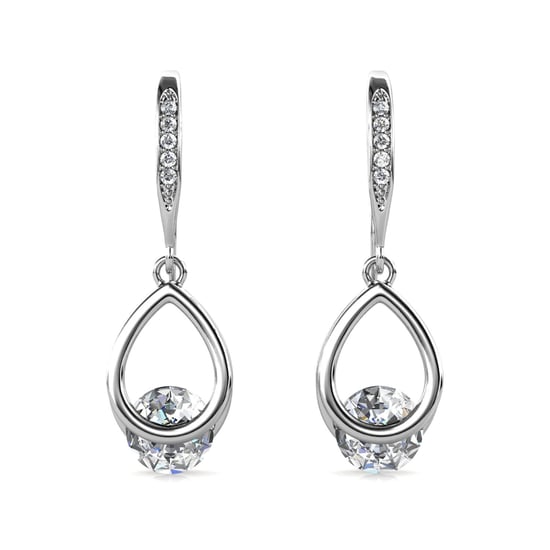Pendientes de gancho Tristin - Plata y cristal - Image 3