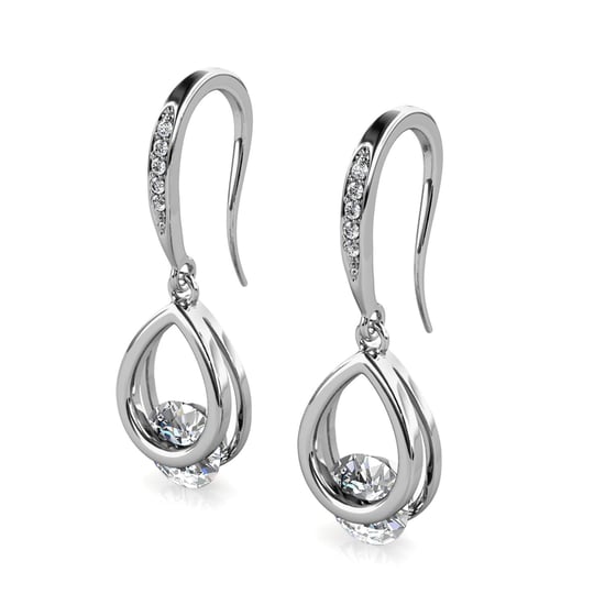 Pendientes de gancho Tristin - Plata y cristal - Image 4