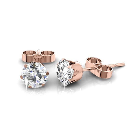Pendientes Solitaire M - Oro rosa y cristal - Image 3