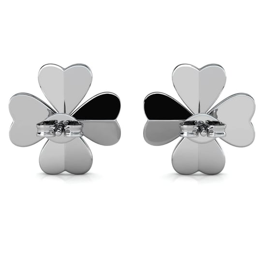Pendientes de pétalos de trébol - Plata y cristal - Image 5