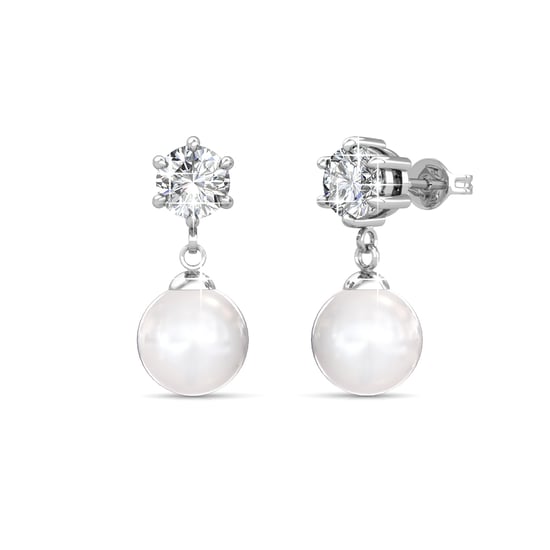 Conjuntos de perlas Pauline Full Moon: plata y cristal - Image 2