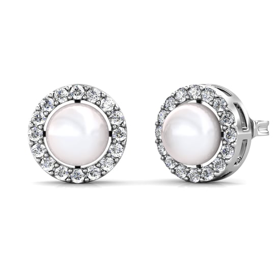 Conjuntos de perlas circulares: plata y cristal - Image 2