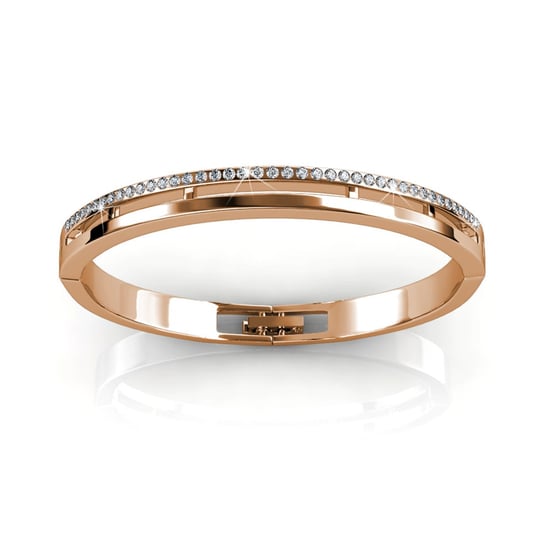 Pulseras elegantes de oro rosa y cristal - Image 4
