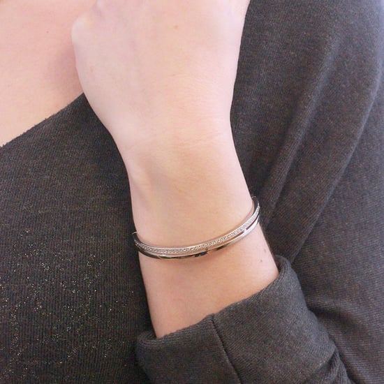 Pulseras elegantes de plata y cristal - Image 2