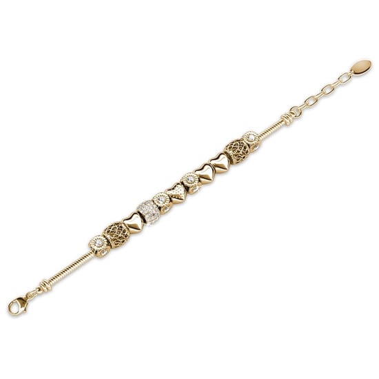 Pulseras con dijes radiantes: oro y cristal - Image 2