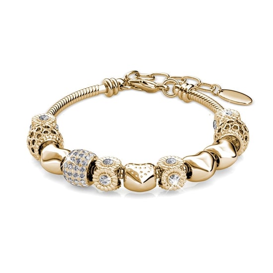Pulseras con dijes radiantes: oro y cristal - Image 4