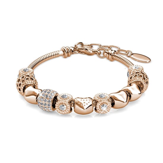 Pulseras con dijes radiantes: oro rosa y cristal - Image 3