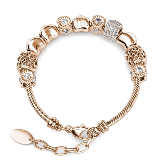 Pulseras con dijes radiantes: oro rosa y cristal - Image 5