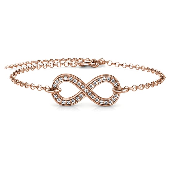 Pulseras Infinity Eight - Oro rosa y cristal - Image 2
