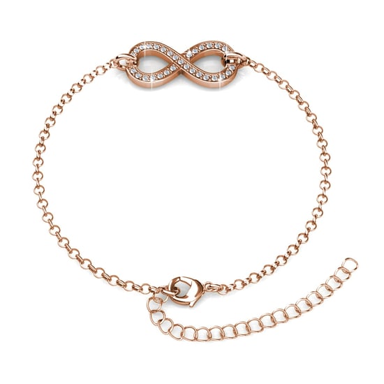 Pulseras Infinity Eight - Oro rosa y cristal - Image 3