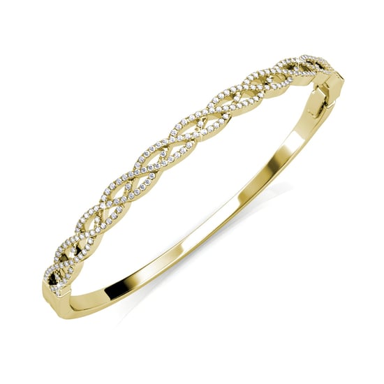 Pulseras Trenzadas - Oro y Cristal - Image 2