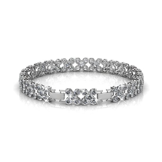 Pulseras de flores - Plata y Cristal - Image 2