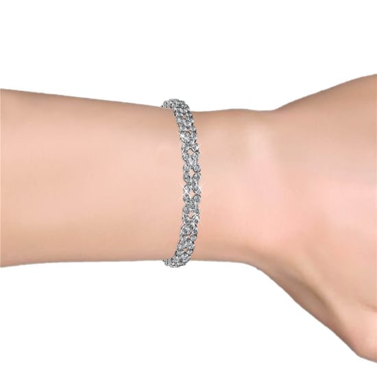 Pulseras de flores - Plata y Cristal - Image 4