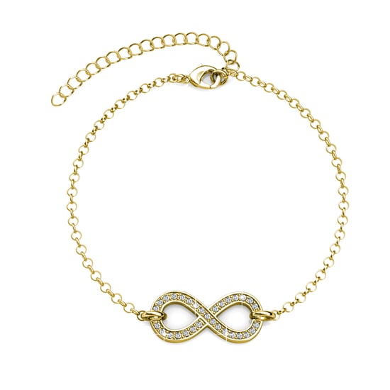 Pulseras Infinity Eight - Oro y Cristal - Image 1