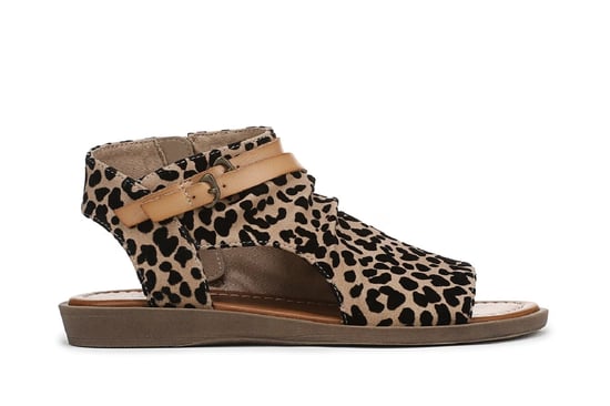 Sandalias de cuña baja con tiras y estampado de leopardo en marrón para mujer Blowfish Malibu - Denver - Image 1