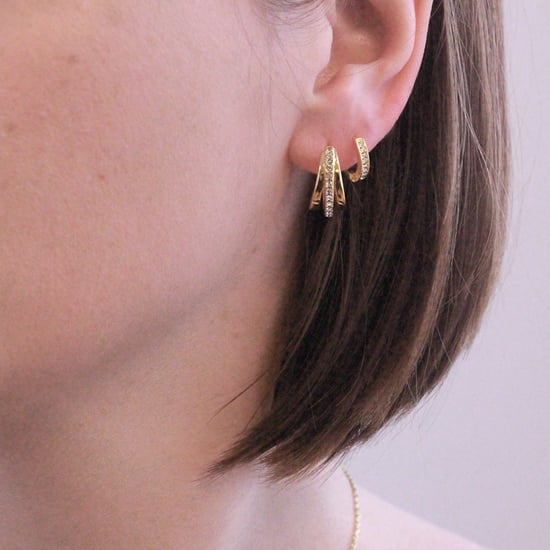 Conjuntos de aros Aurielle: oro y cristal - Image 3