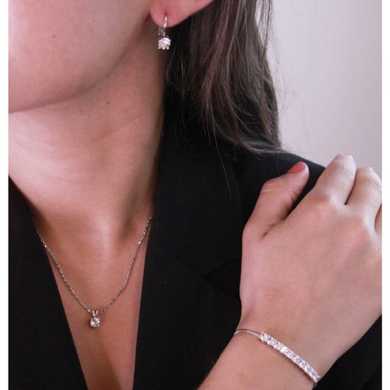 Conjuntos Mia Round Vernice - Plata y Cristal - Image 2
