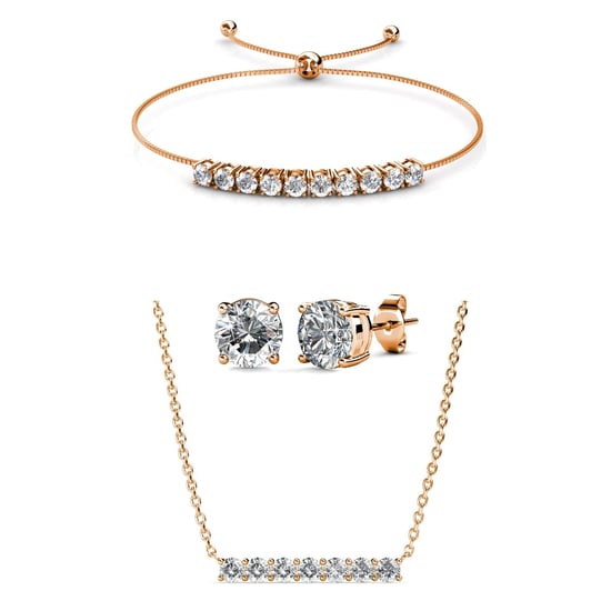 Conjuntos Mary Crystal Mia - Oro rosa y cristal - Image 1
