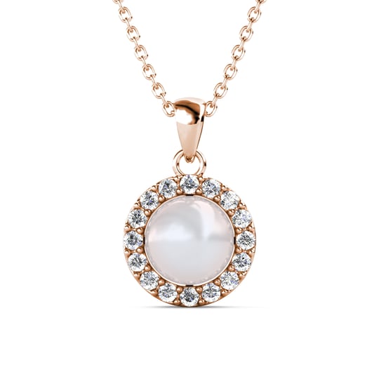 Conjuntos de perlas circulares: oro rosa y cristal - Image 4