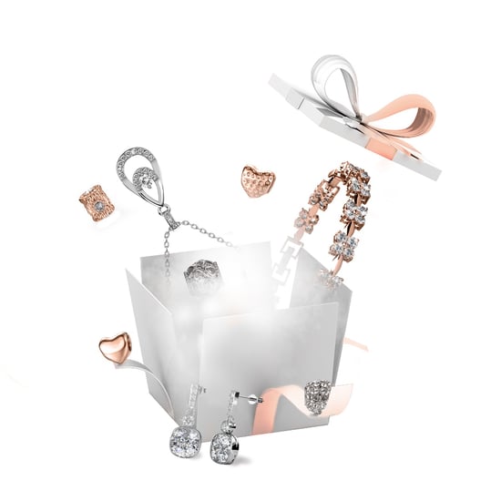 13 joyas y 11 cuentas sorpresa para crear un calendario de adviento casero: plata, oro rosa, oro y cristal - Image 1