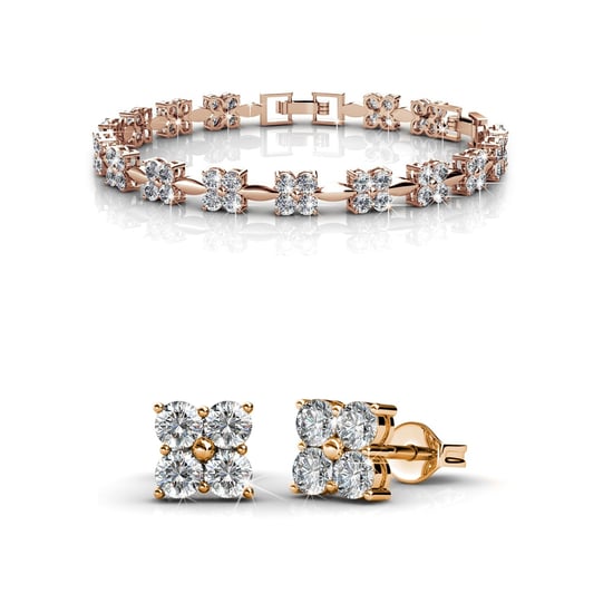 Conjuntos Sweet Square: oro rosa y cristal - Image 1