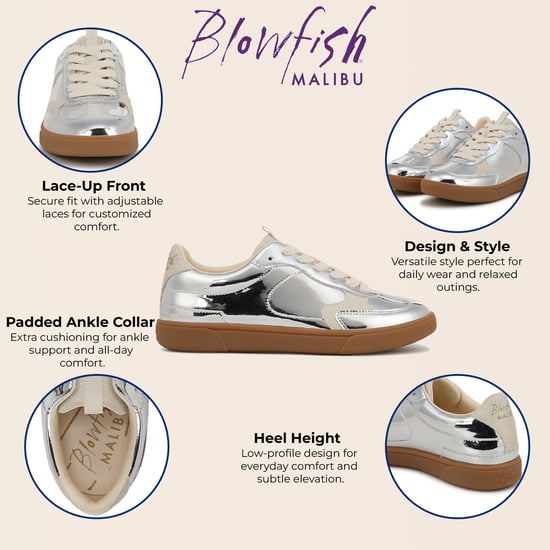 Zapatillas con cordones plateadas Blowfish Malibu para mujer - Tastic - Image 2