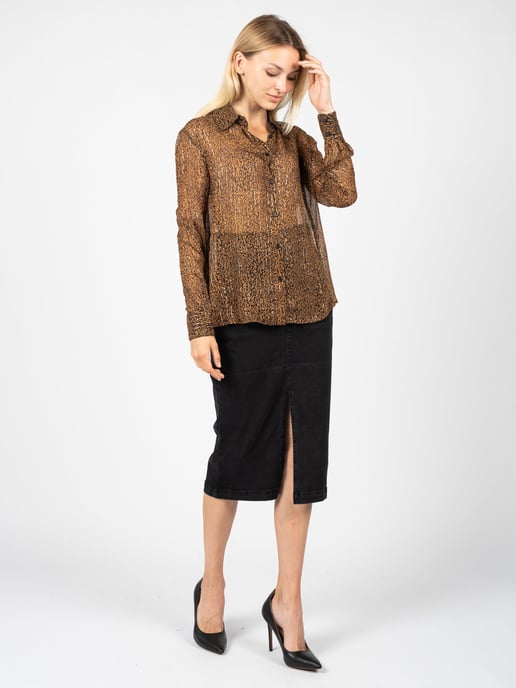 Pinko Camisa Smorzare 28 de mujer negro, marrón - Image 5