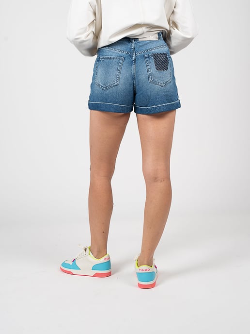 Pinko Bermudas Dotta de mujer azul - Image 5