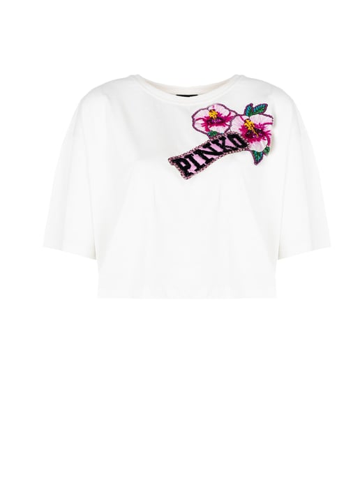 Pinko T-Shirt Titolato de mujer Blanco - Image 1
